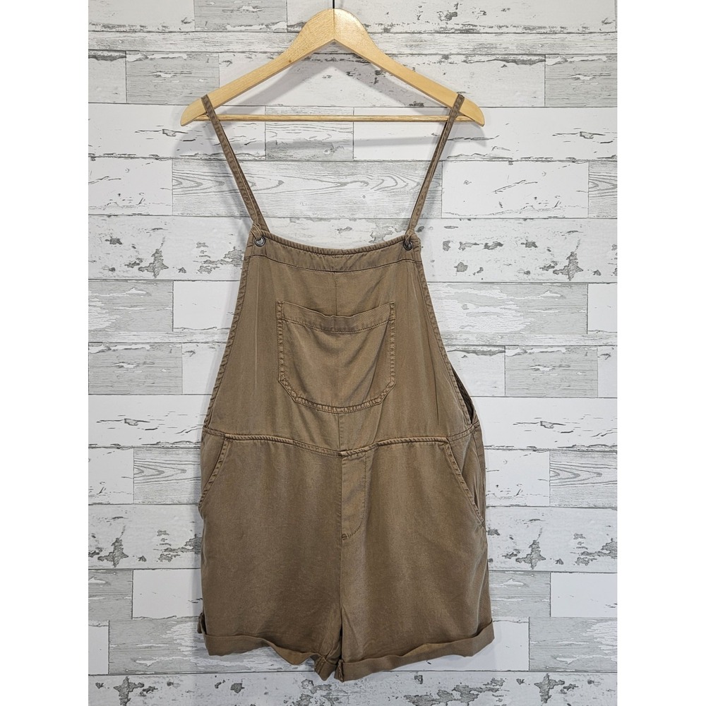 Risen Tencel Shortall Overall Small Sepia Pockets Lightweight Boho
